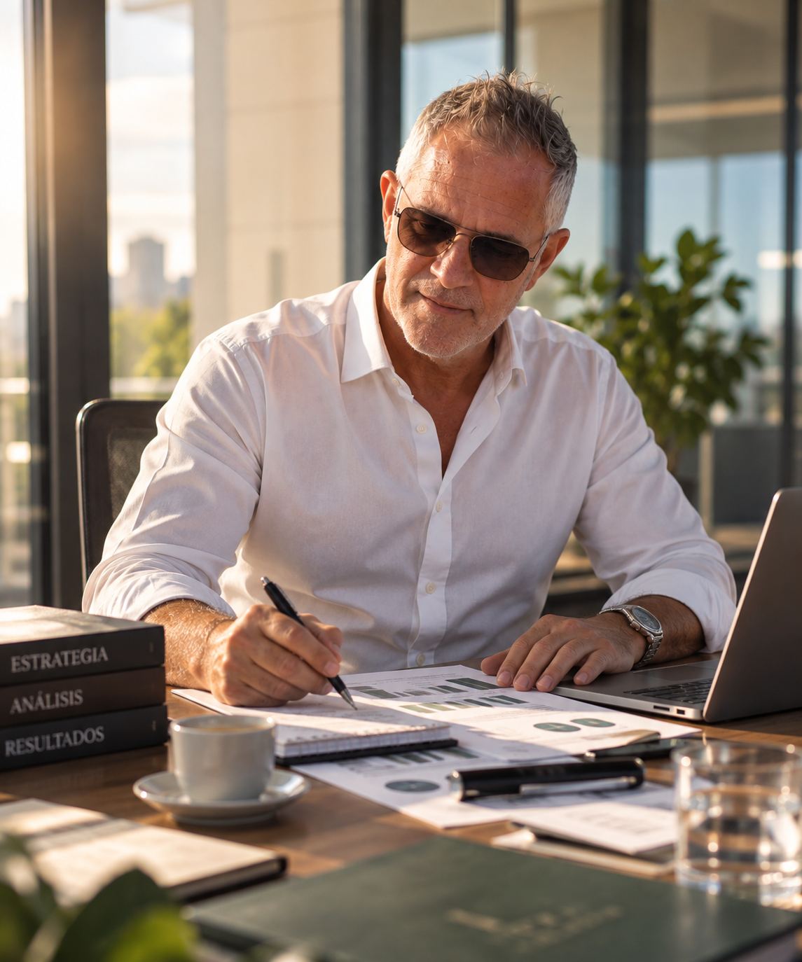 Sergio Carnevali trabajando en estrategia y análisis